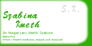 szabina kmeth business card